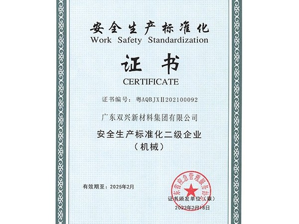 胜游(中国)-安全生产标准化二级企业