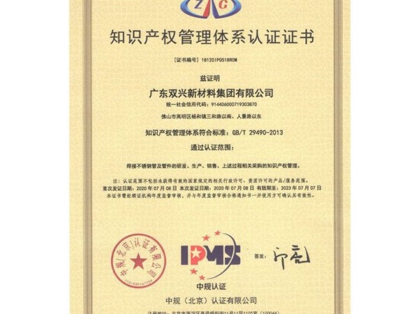 胜游(中国)-知识产权管理体系认证