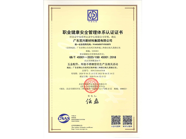 胜游(中国)-职业健康安全管理体系认证证书